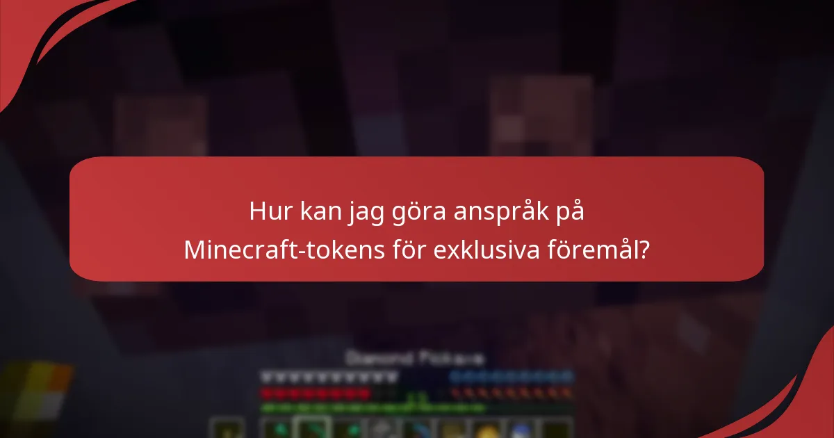 Vilka exklusiva föremål kan lösas in med Minecraft-tokens?